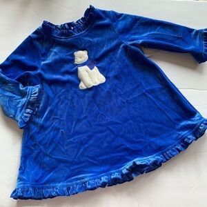 18 month crushed velvet polar bear dress or top ruffles party pictures holiday